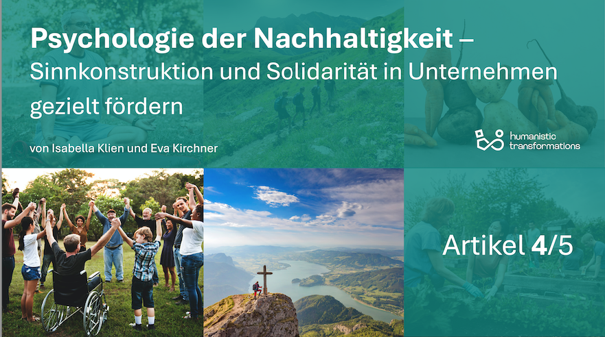 Nachhaltigkeit, IDGs, Gemeinwohlökonomie, Transformation